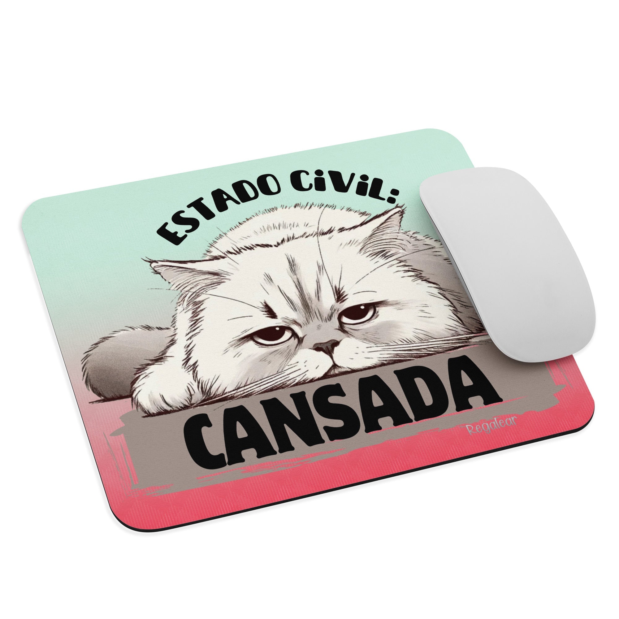 Alfombrilla mouse Estado civil cansada