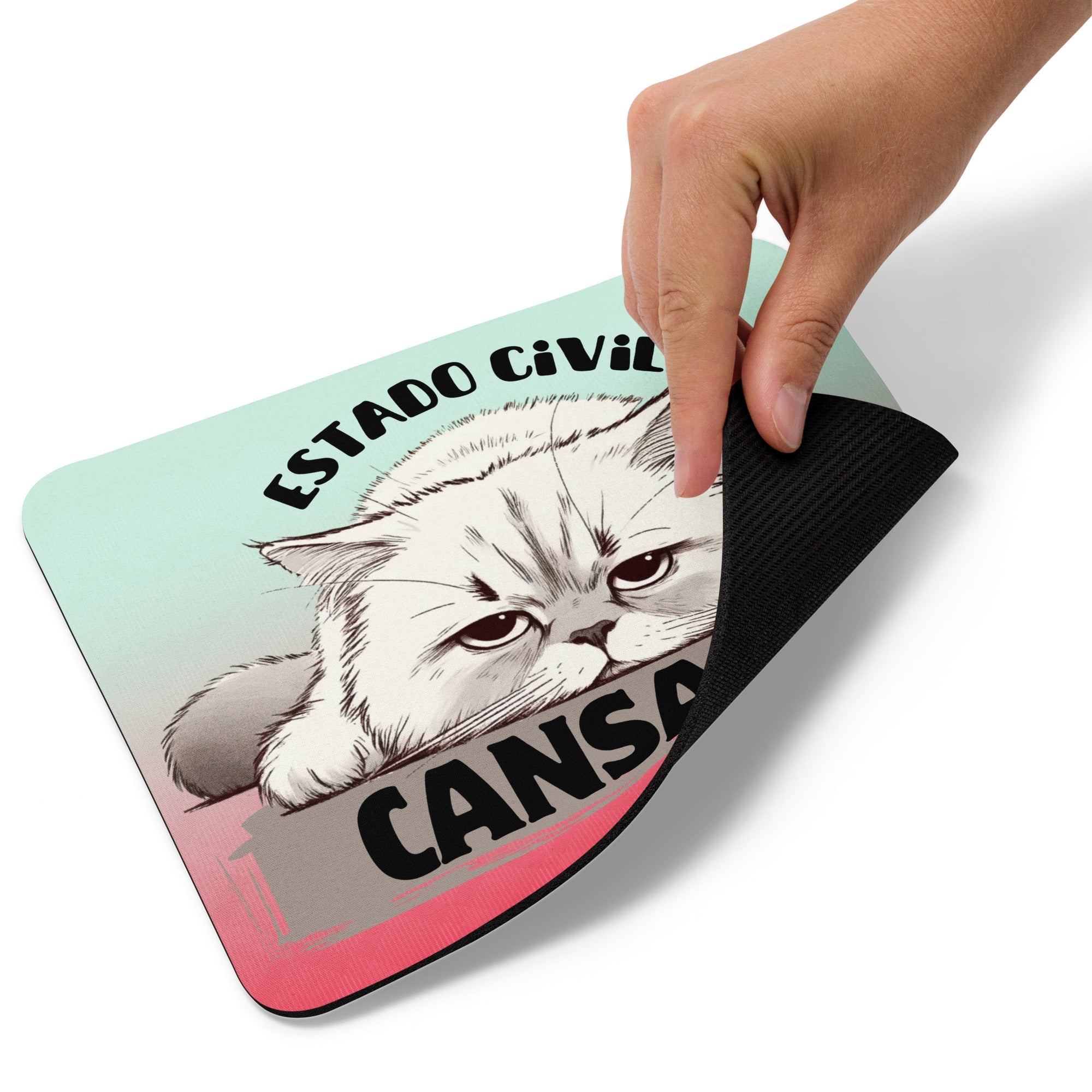 Alfombrilla mouse Estado civil cansada