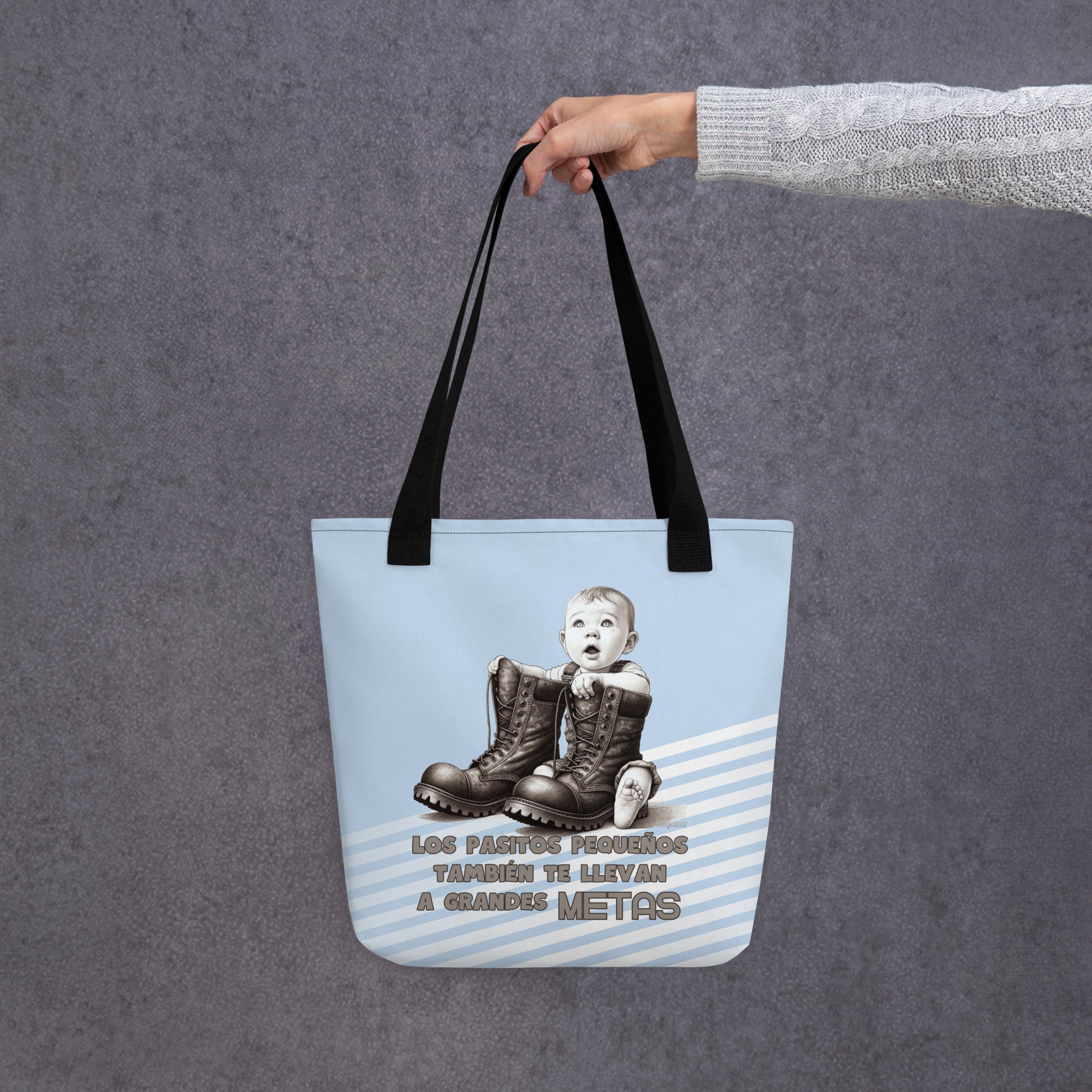 boso de tela con frases