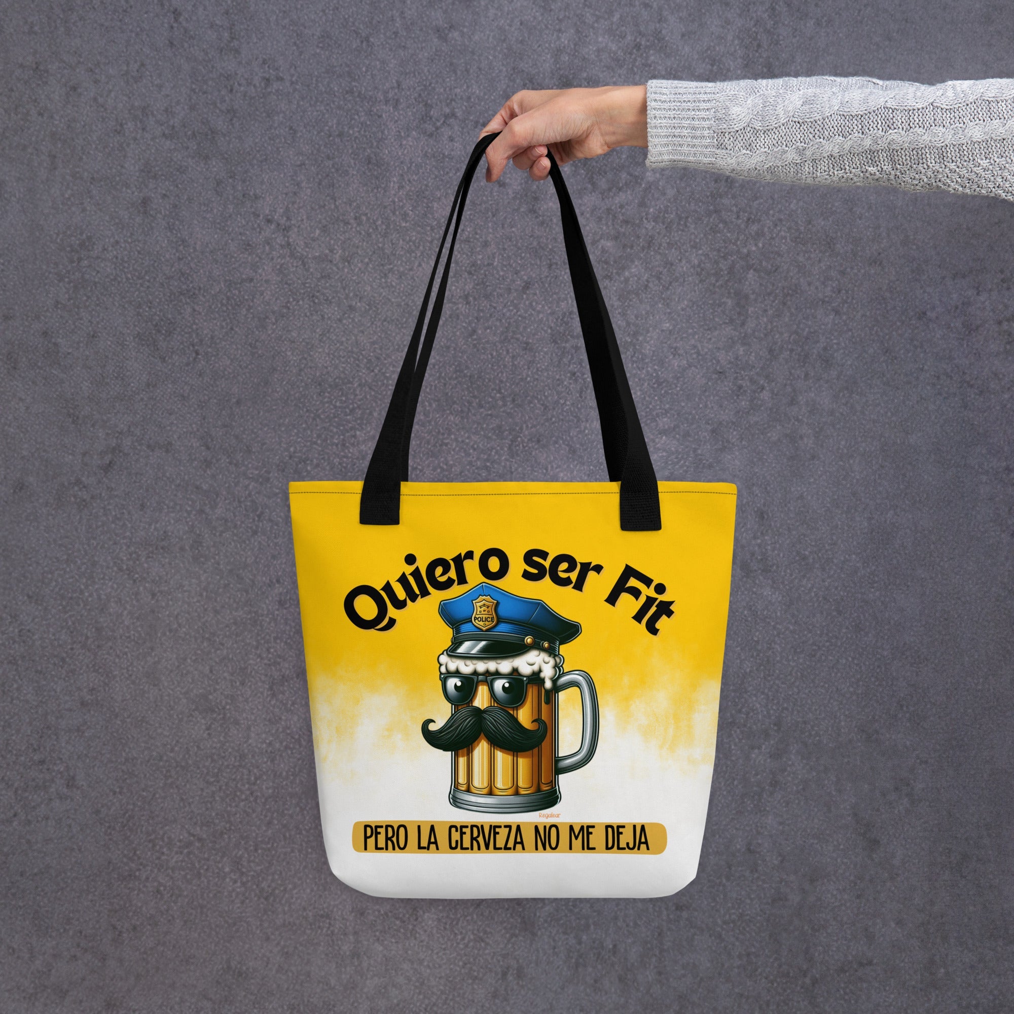 bolso de tela con frase divertida