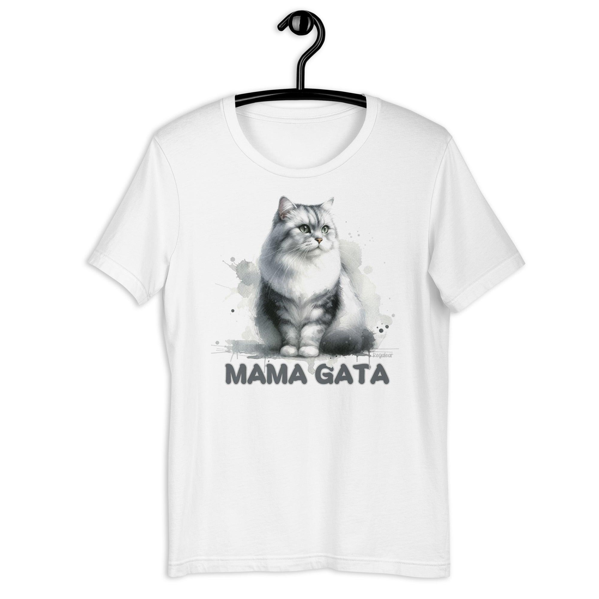 camiseta original mujer mama gata