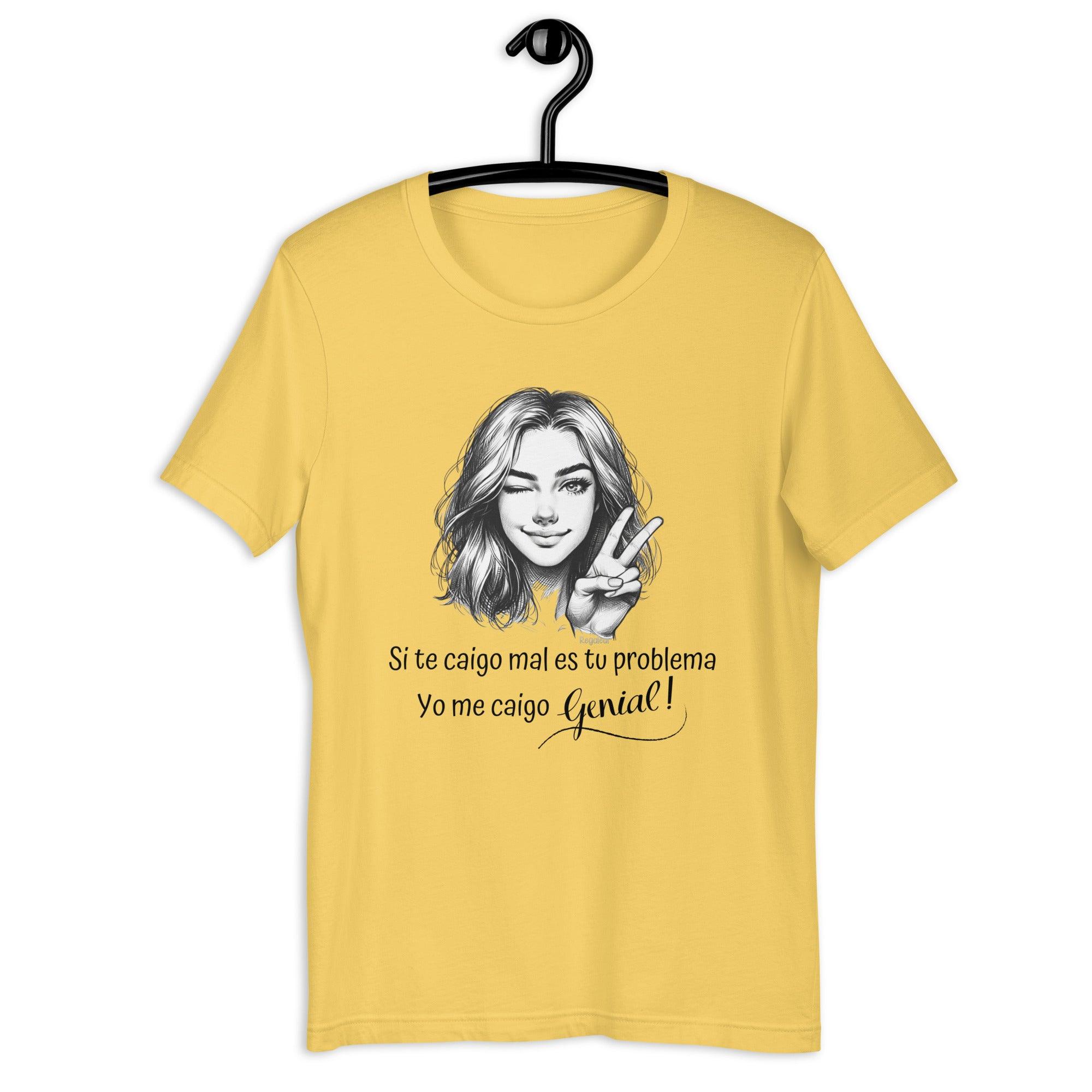 Camiseta mujer Si te caigo mal