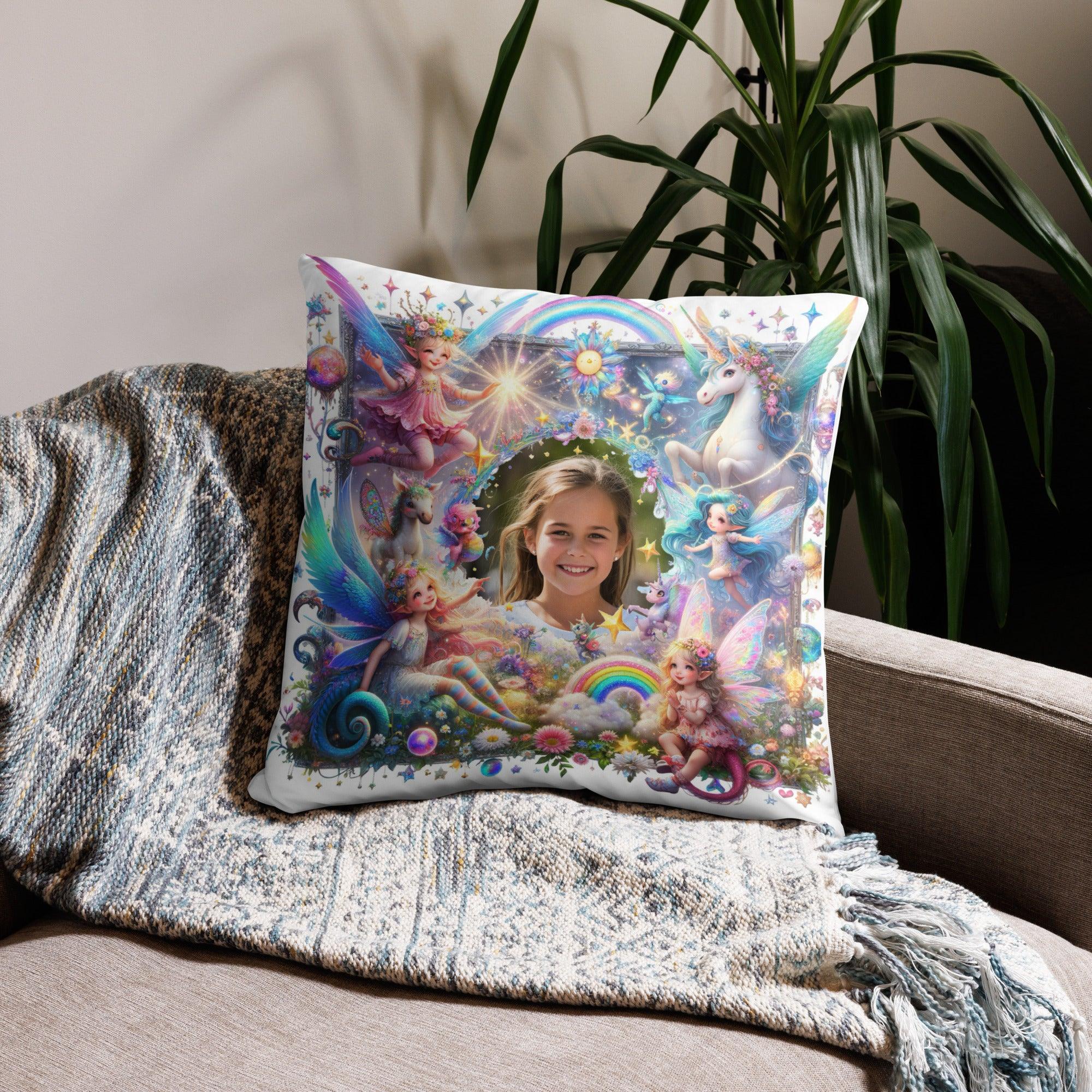 cojin con foto para niña