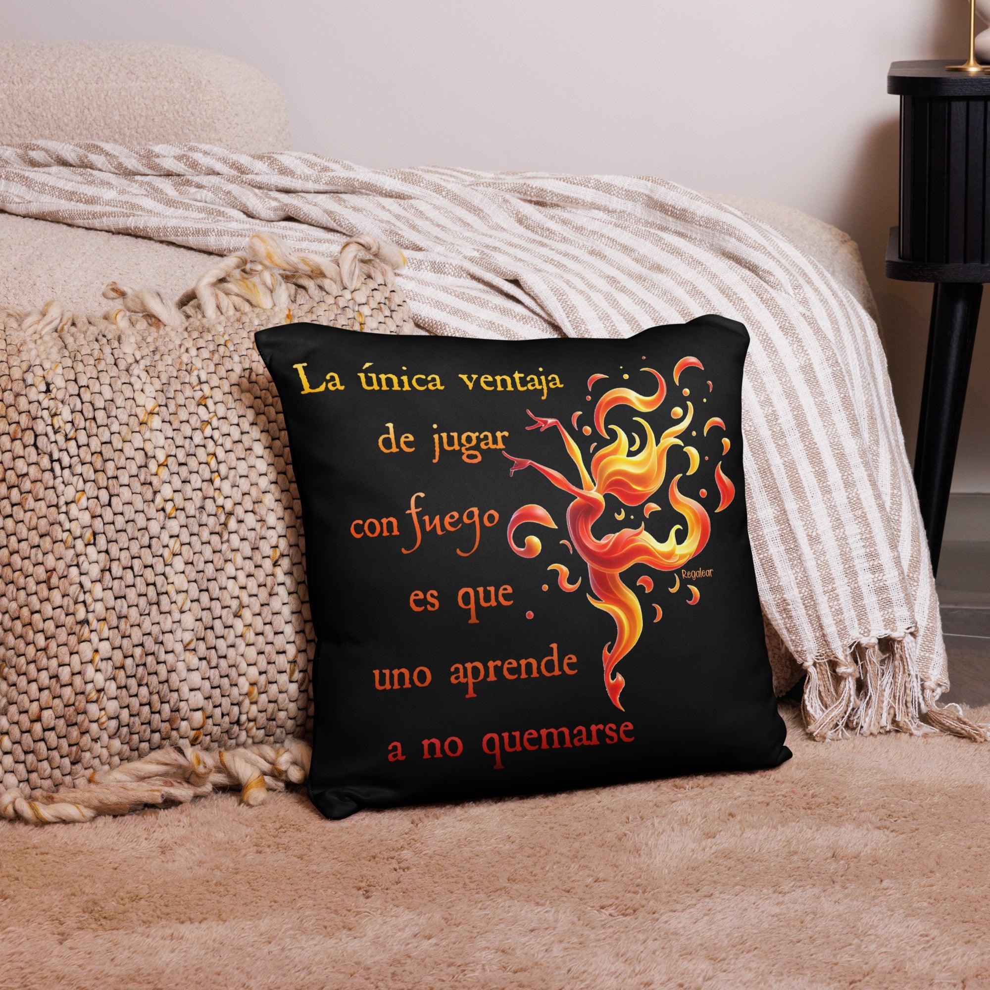 cojin jugar con fuego