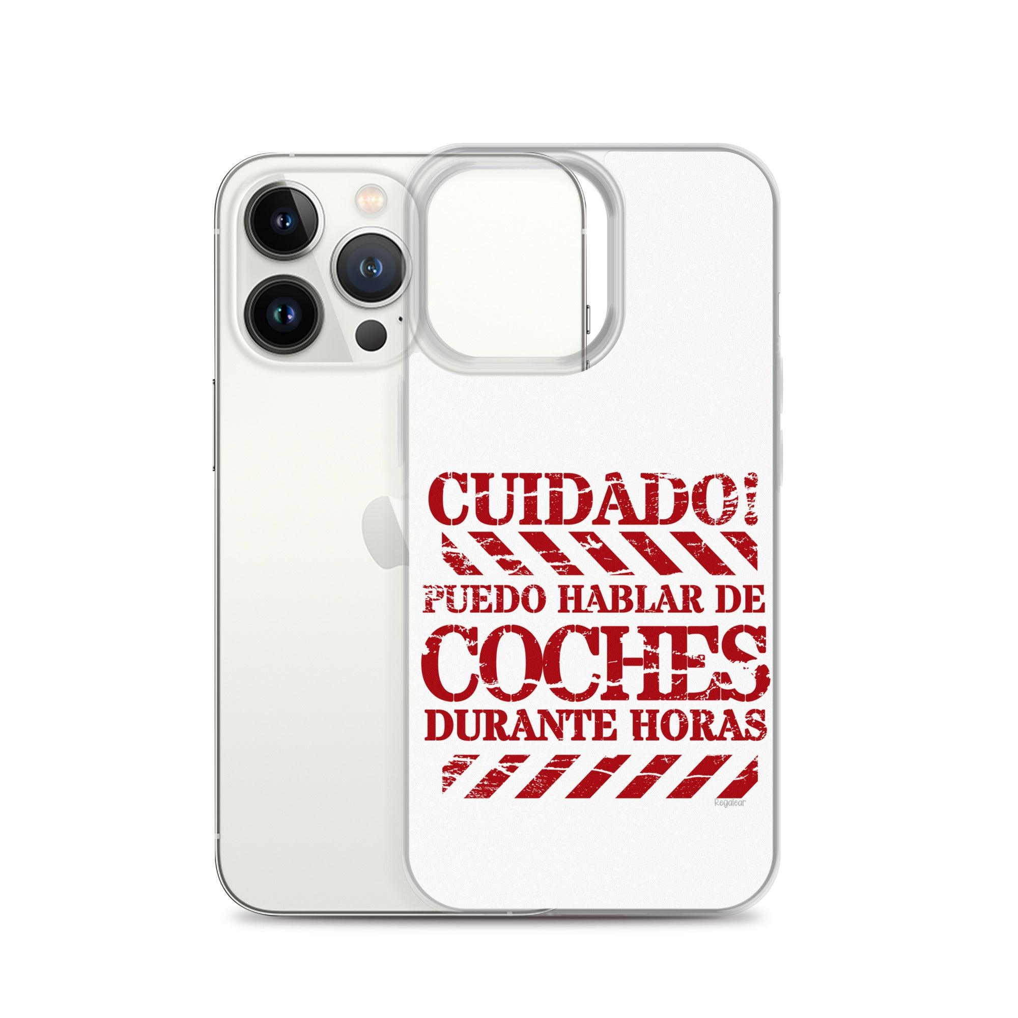 Funda iPhone® Cuidado hablo de coches