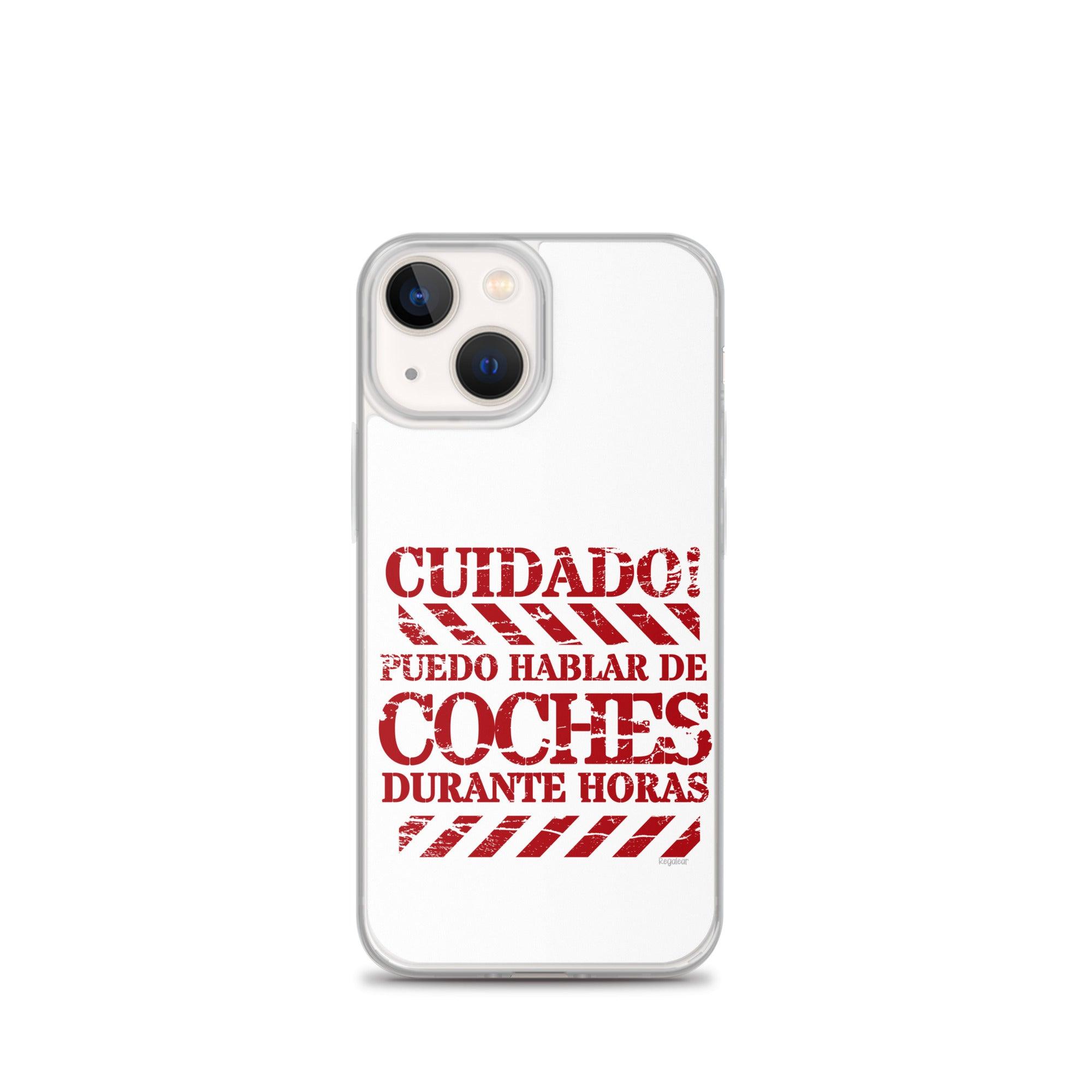 Funda iPhone® Cuidado hablo de coches