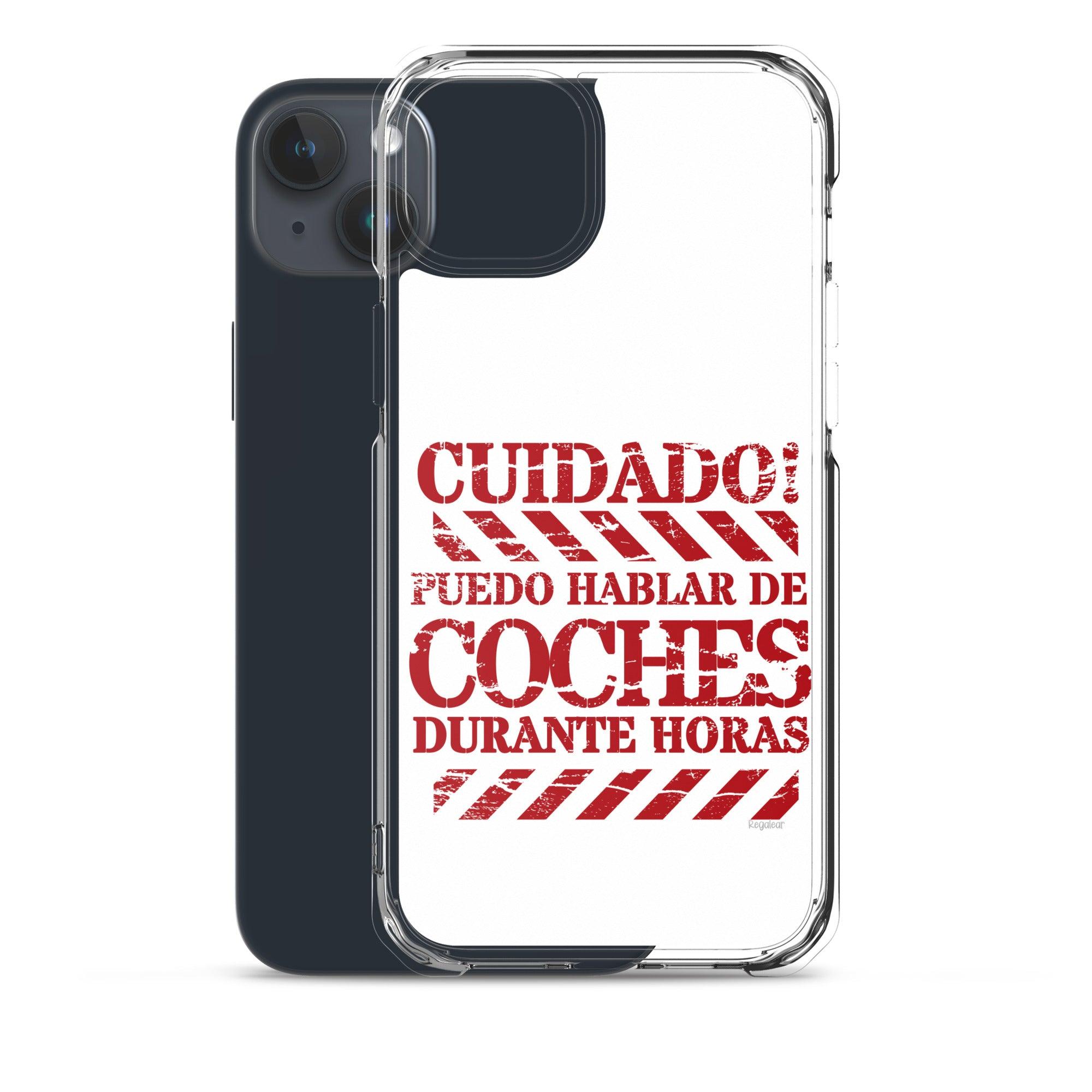 Funda iPhone® Cuidado hablo de coches