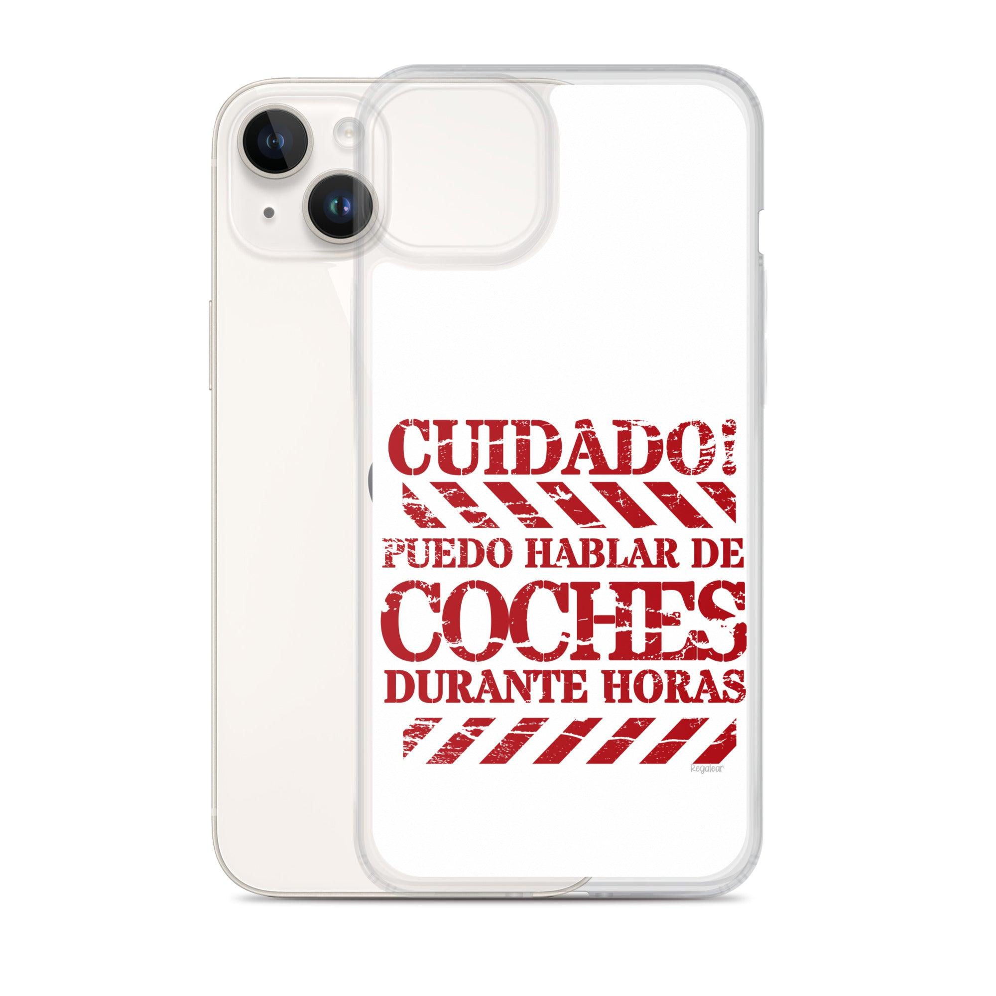 Funda iPhone® Cuidado hablo de coches