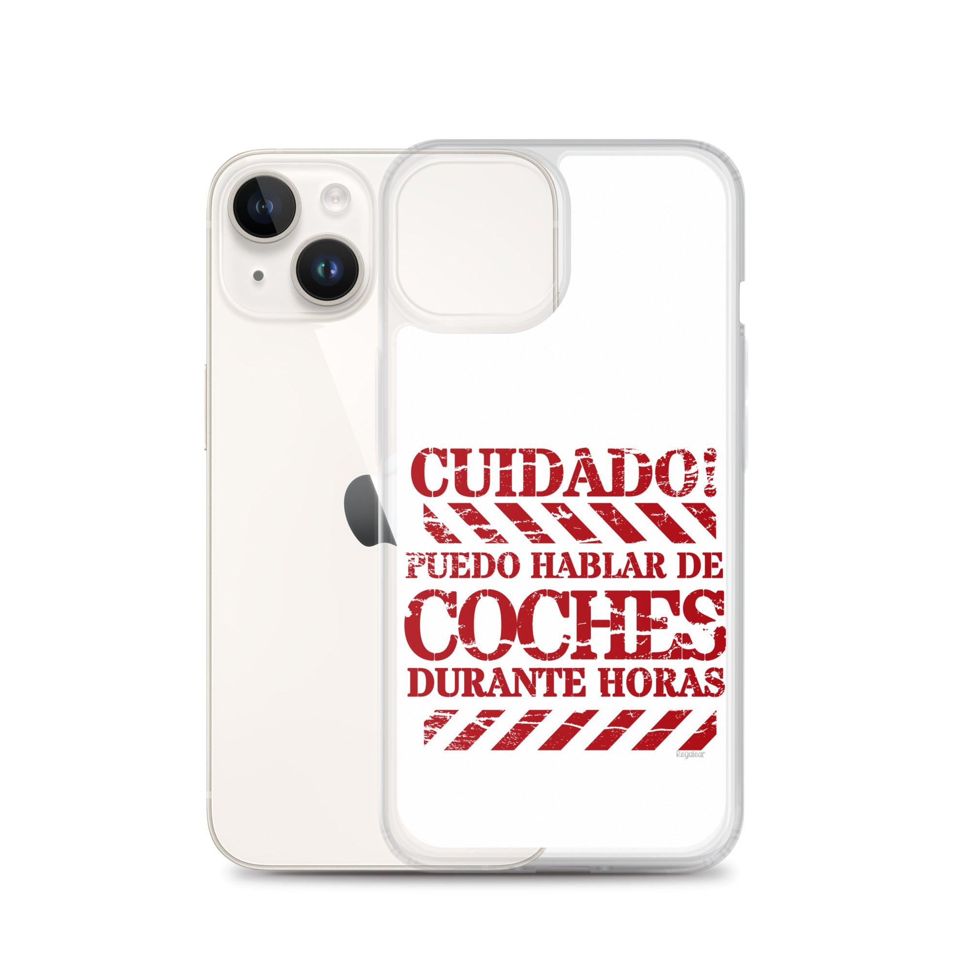 Funda iPhone® Cuidado hablo de coches