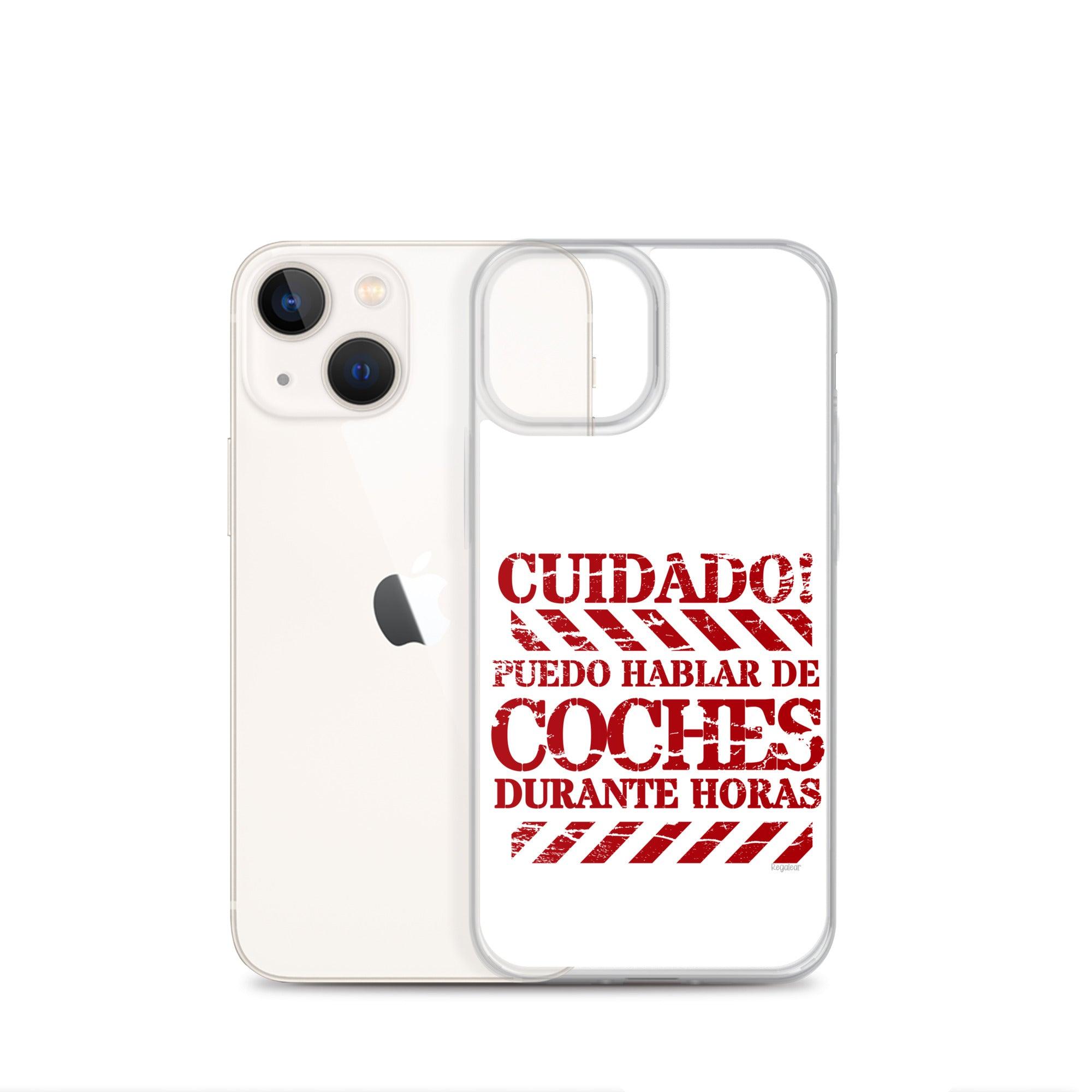 Funda iPhone® Cuidado hablo de coches