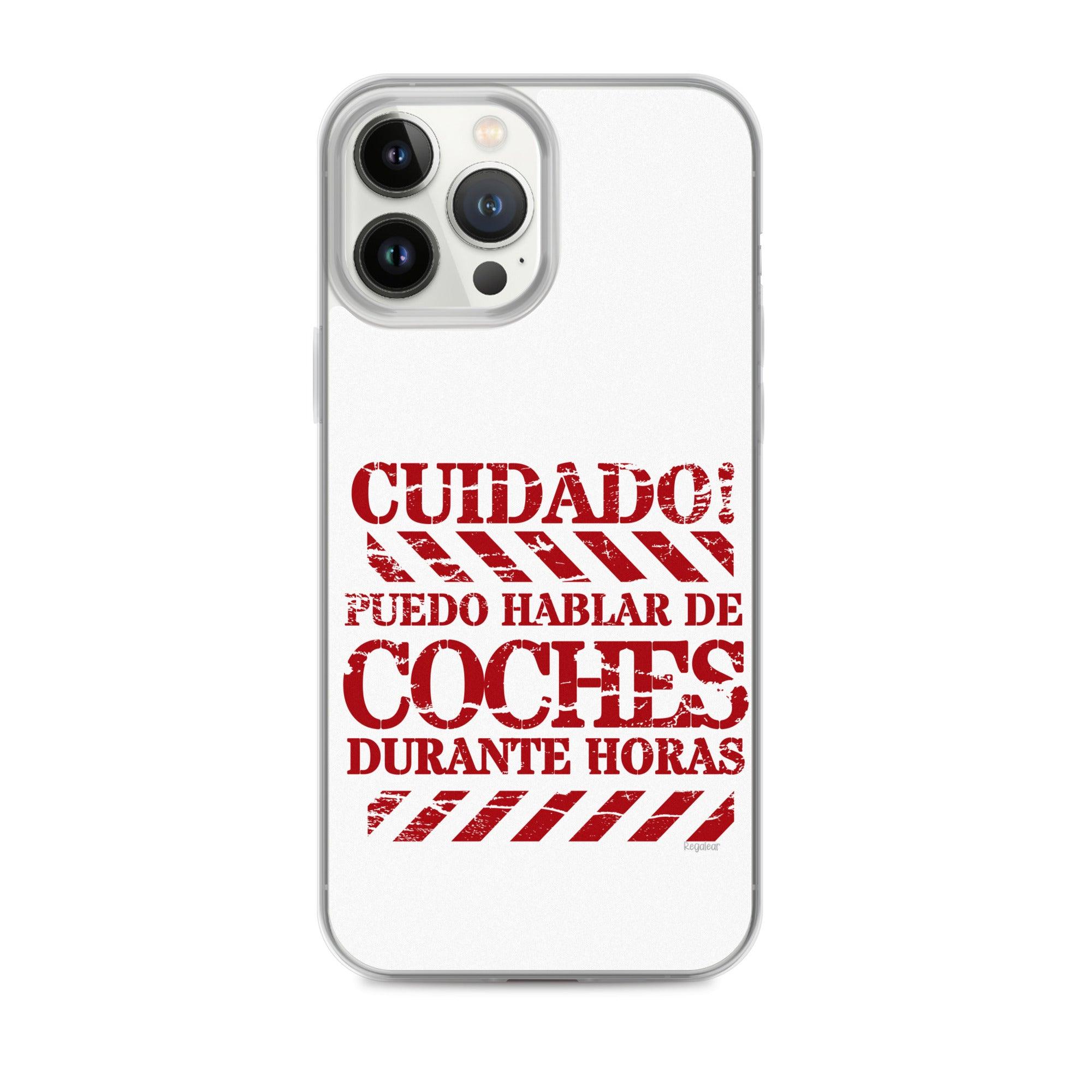 Funda iPhone® Cuidado hablo de coches