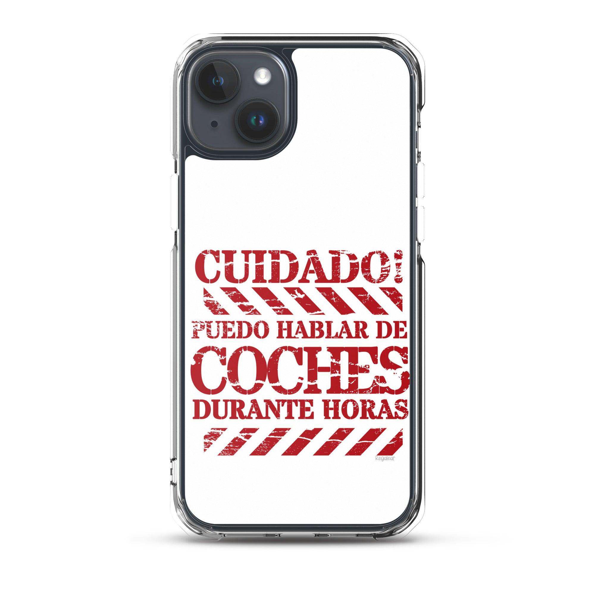 Funda iPhone® Cuidado hablo de coches