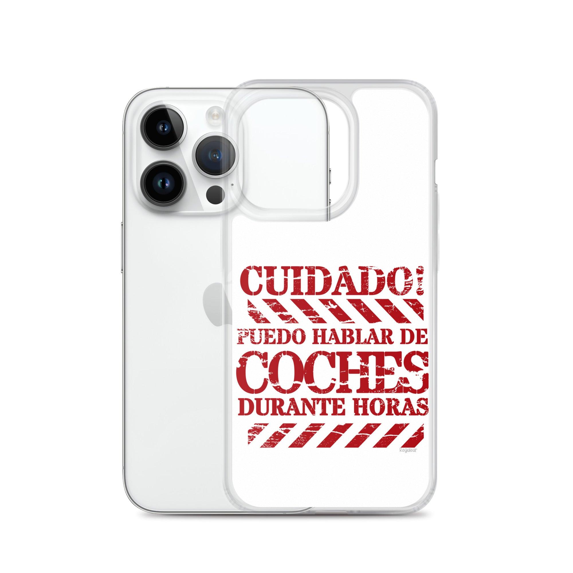 Funda iPhone® Cuidado hablo de coches