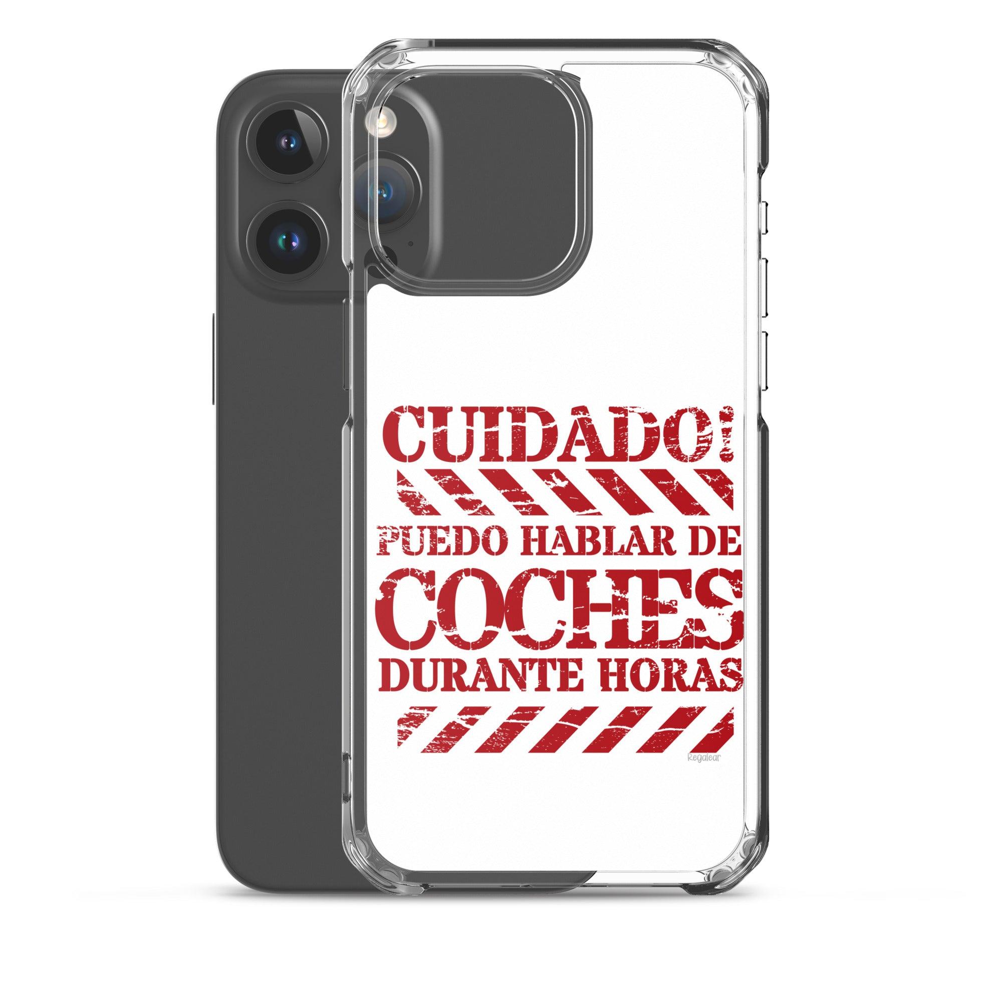 Funda iPhone® Cuidado hablo de coches