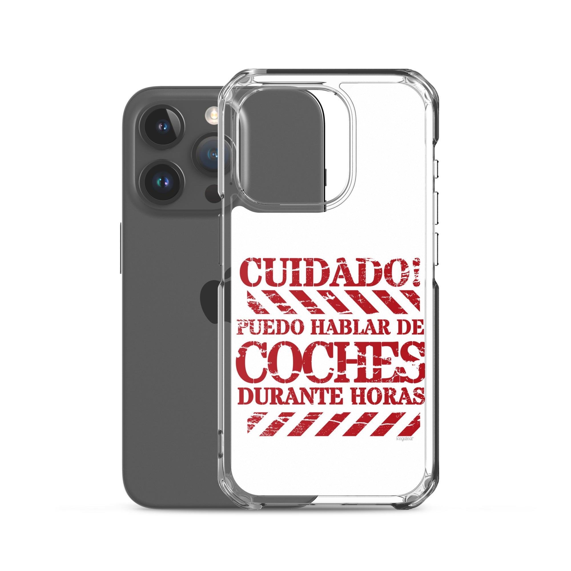 Funda iPhone® Cuidado hablo de coches