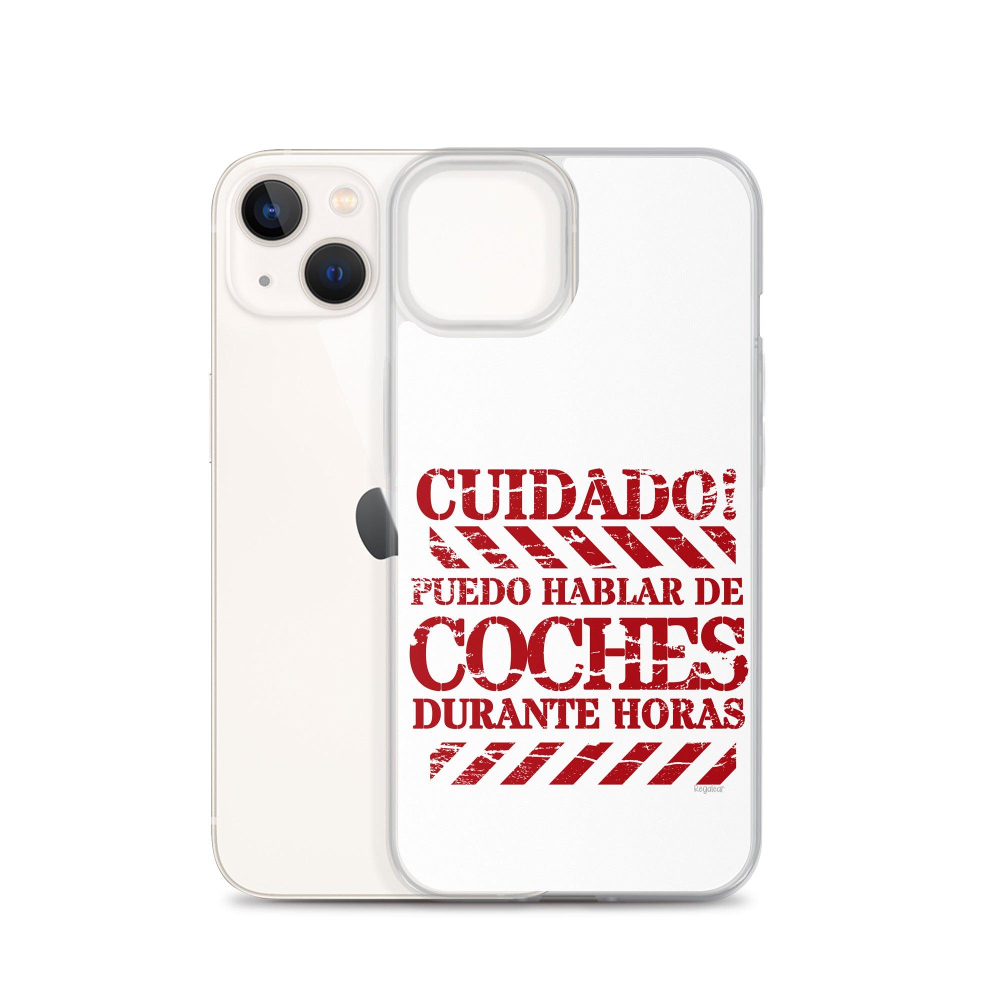 Funda iPhone® Cuidado hablo de coches