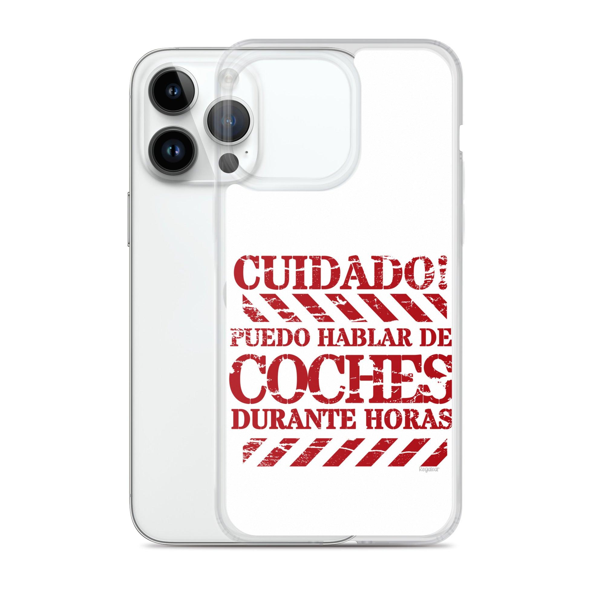 Funda iPhone® Cuidado hablo de coches