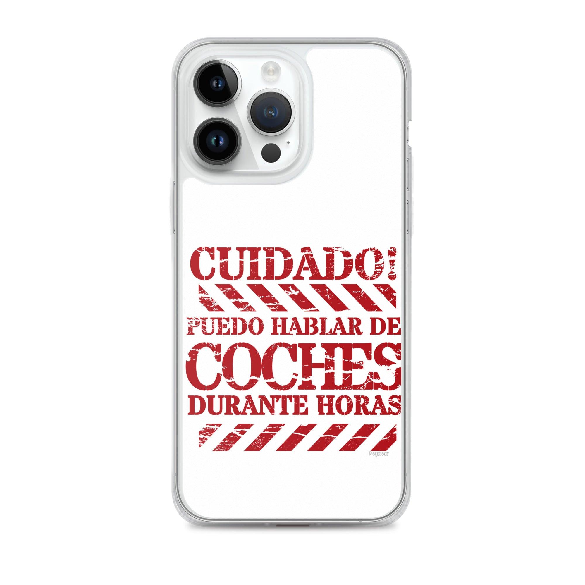 Funda iPhone® Cuidado hablo de coches