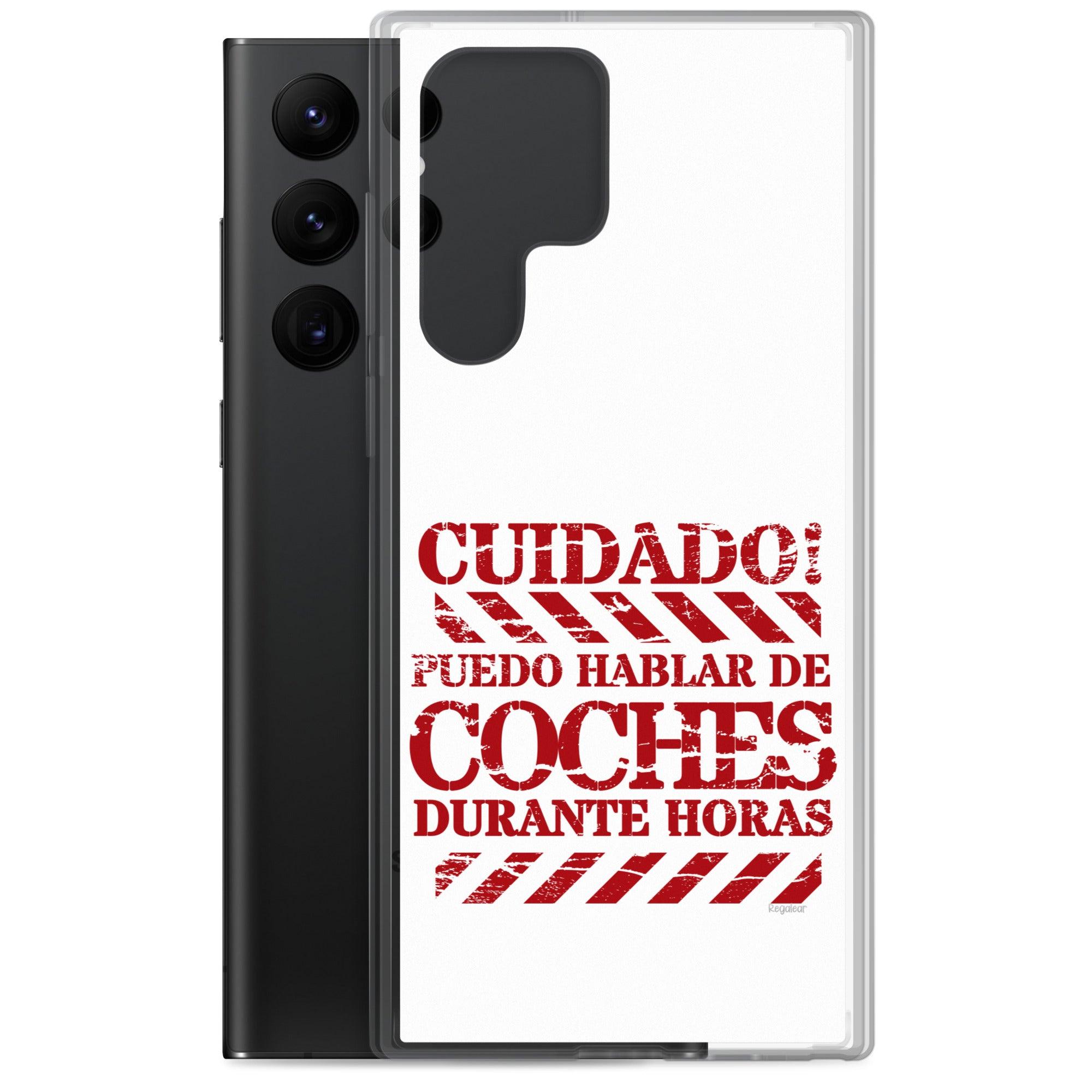 Funda Samsung® Cuidado hablo de coches