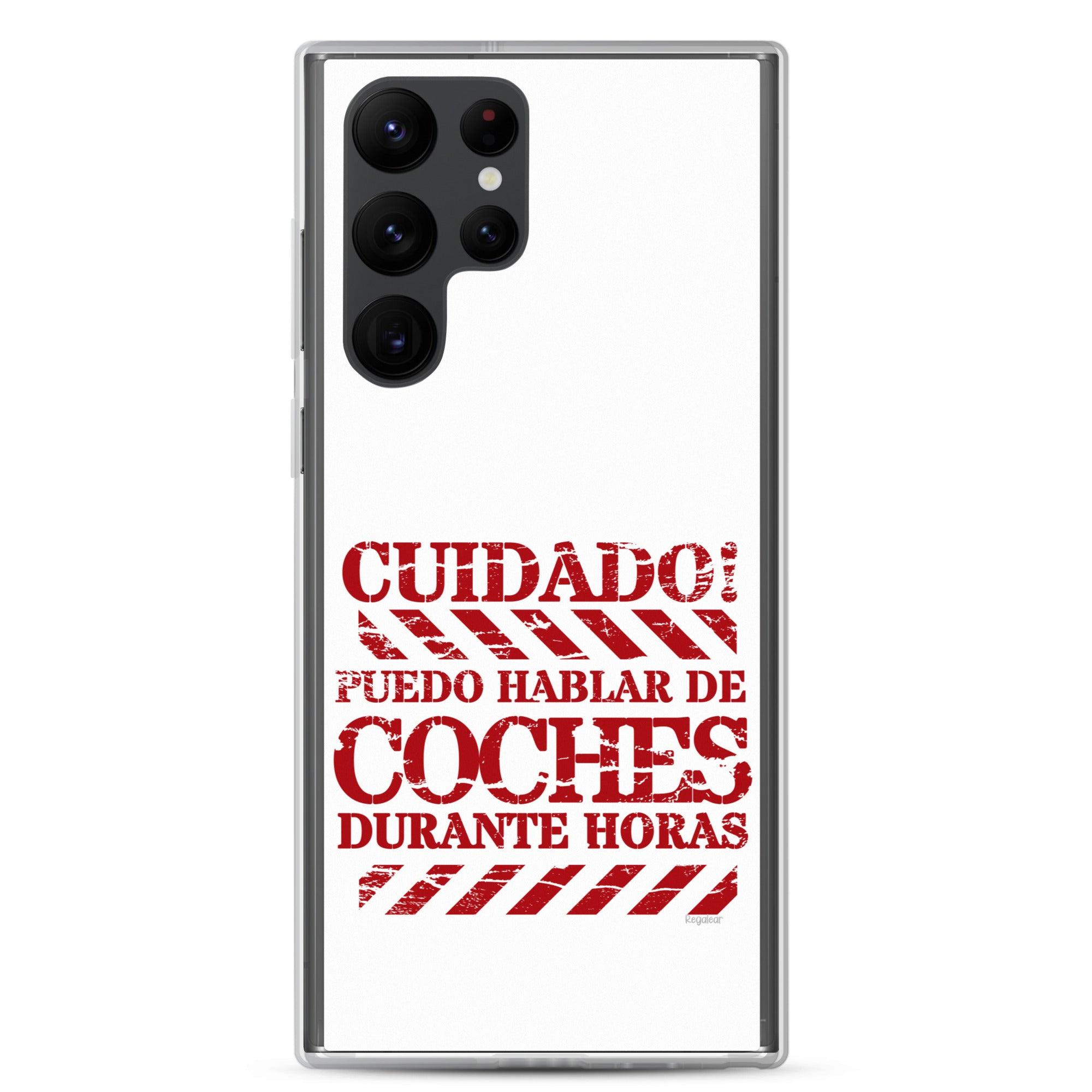 Funda Samsung® Cuidado hablo de coches