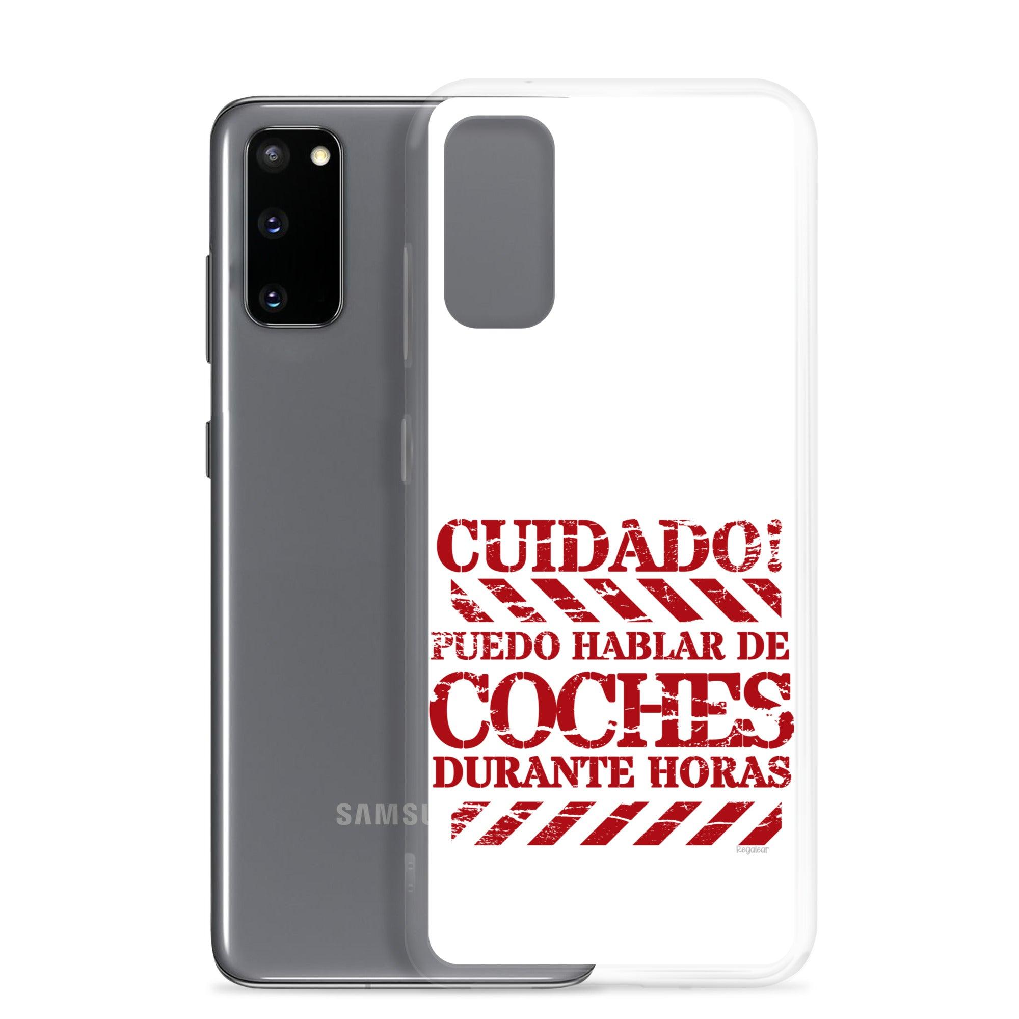 Funda Samsung® Cuidado hablo de coches
