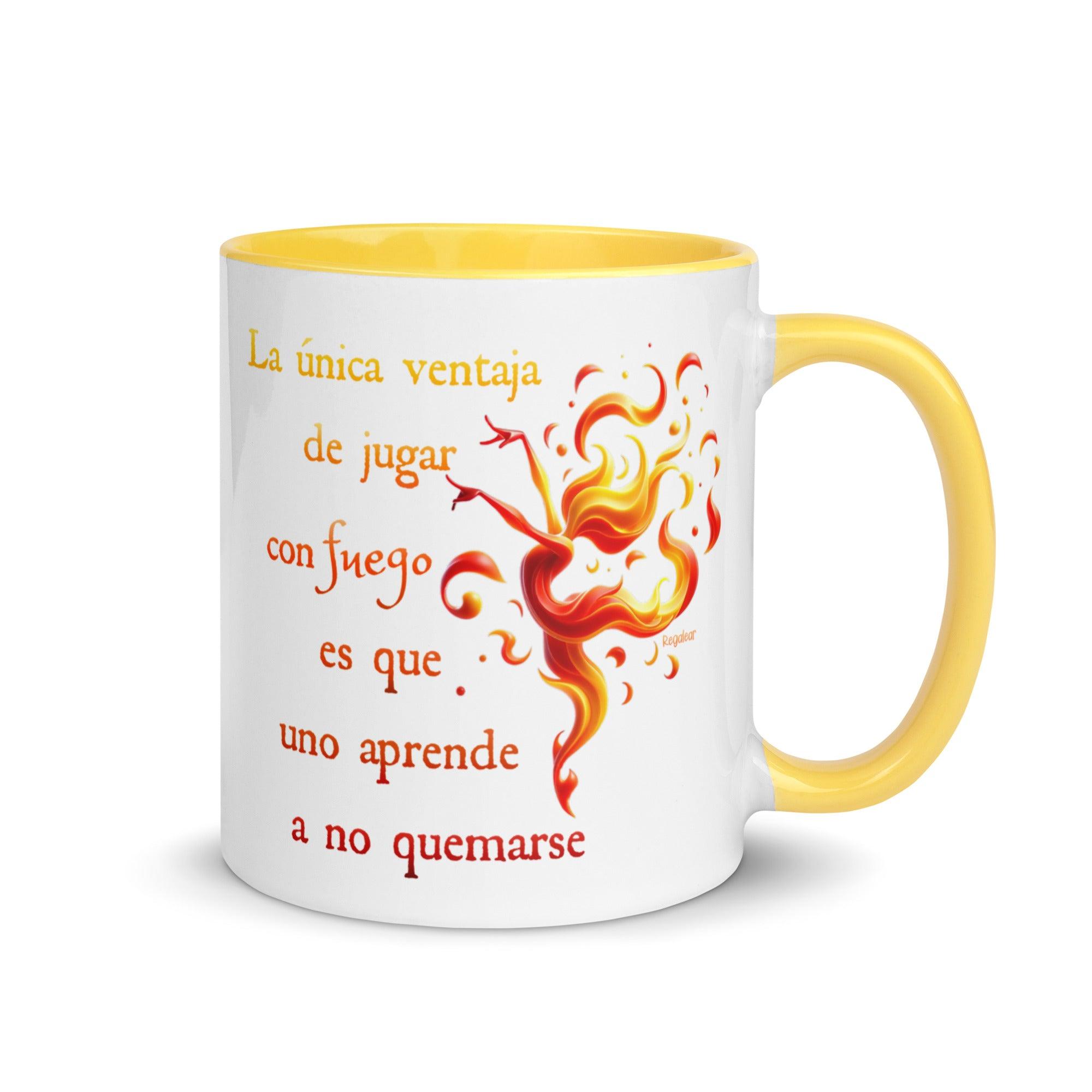 Taza Premium Jugar con fuego