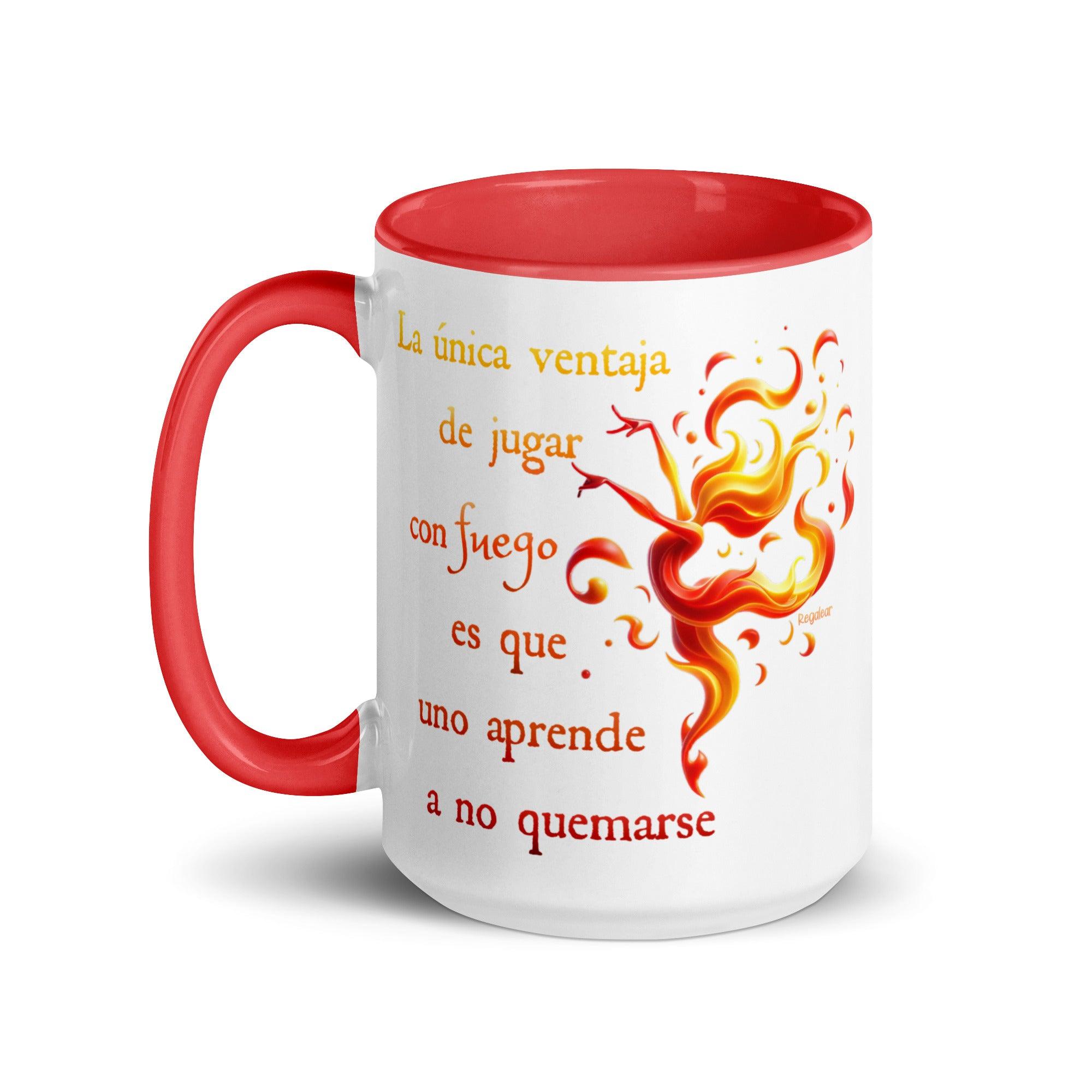 Taza Premium Jugar con fuego