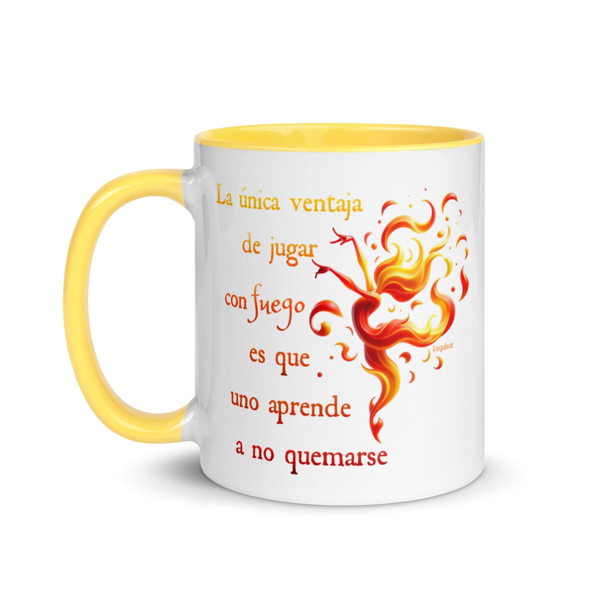 Taza Premium Jugar con fuego